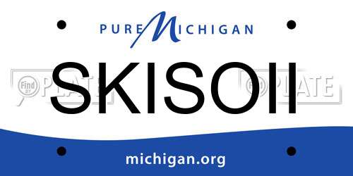 SKISOII Michigan License Plate