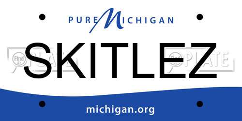 SKITLEZ Michigan License Plate