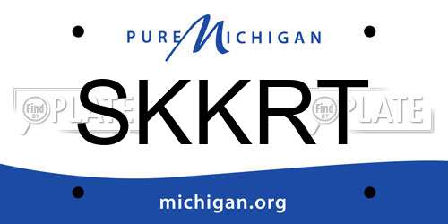 SKKRT Michigan License Plate
