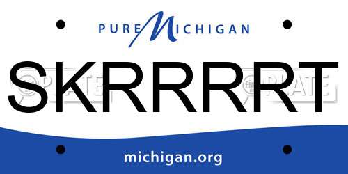 SKRRRRT Michigan License Plate