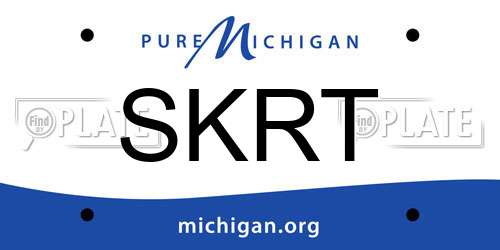 SKRT Michigan License Plate