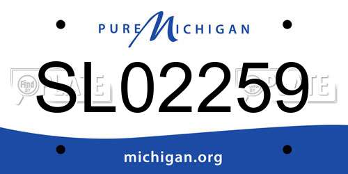 SL02259 Michigan License Plate