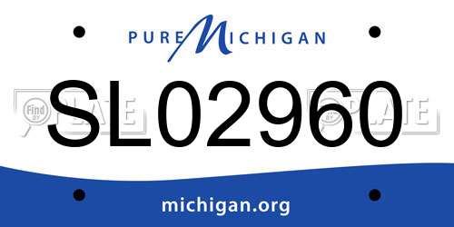 SL02960 Michigan License Plate