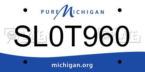 SL0T960 Michigan License Plate