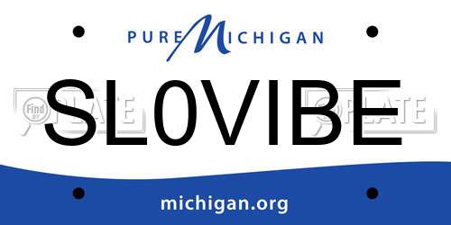 SL0VIBE Michigan License Plate