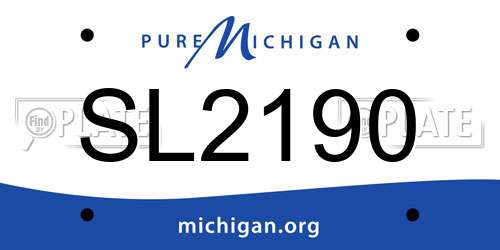 SL2190 Michigan License Plate