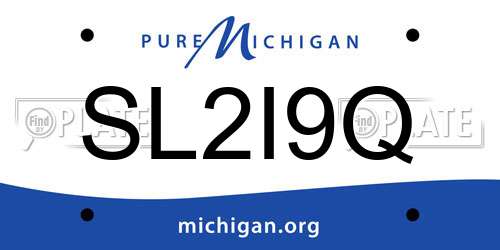 SL2I9Q Michigan License Plate