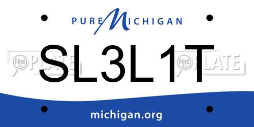SL3L1T Michigan License Plate