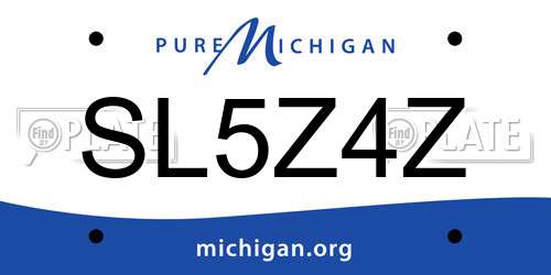SL5Z4Z Michigan License Plate