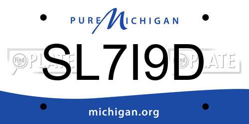 SL7I9D Michigan License Plate