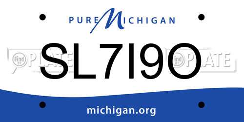 SL7I9O Michigan License Plate