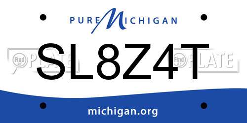 SL8Z4T Michigan License Plate