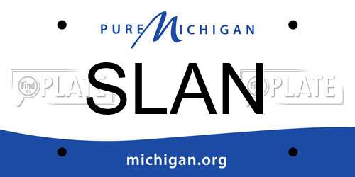 SLAN Michigan License Plate