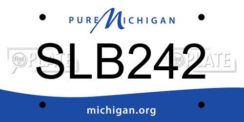 SLB242 Michigan License Plate