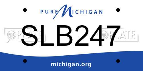 SLB247 Michigan License Plate