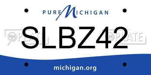 SLBZ42 Michigan License Plate