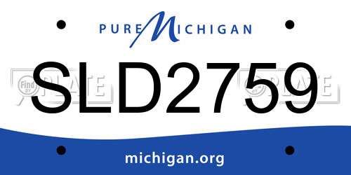 SLD2759 Michigan License Plate