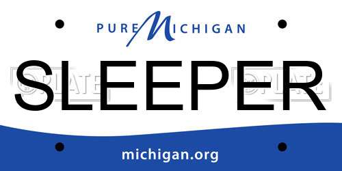 SLEEPER Michigan License Plate