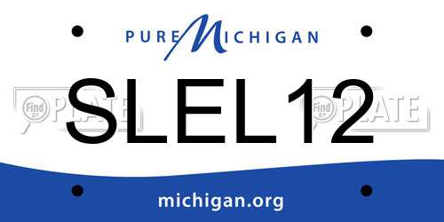 SLEL12 Michigan License Plate