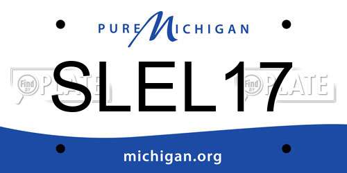 SLEL17 Michigan License Plate