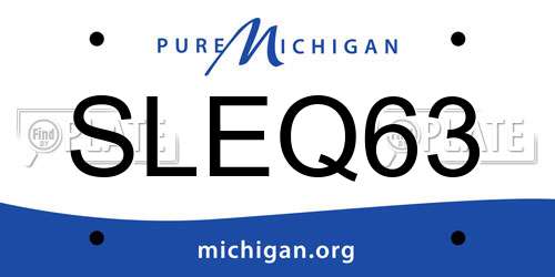 SLEQ63 Michigan License Plate