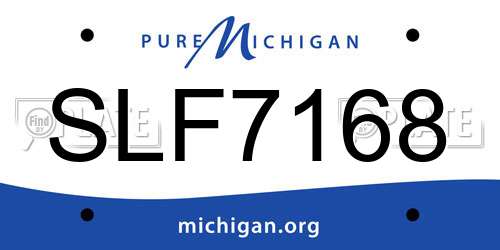 SLF7168 Michigan License Plate