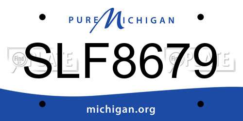 SLF8679 Michigan License Plate