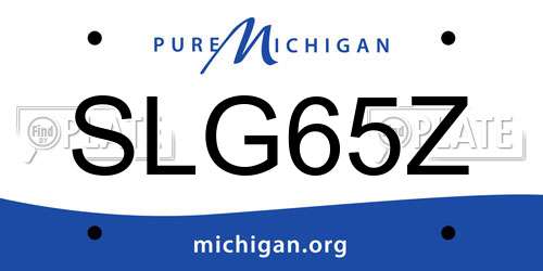 SLG65Z Michigan License Plate
