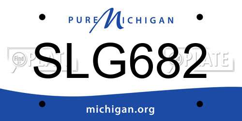 SLG682 Michigan License Plate
