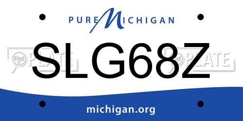 SLG68Z Michigan License Plate