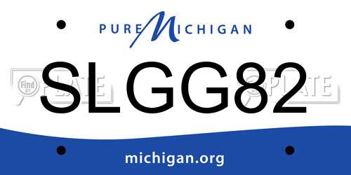 SLGG82 Michigan License Plate