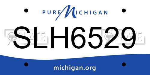 SLH6529 Michigan License Plate