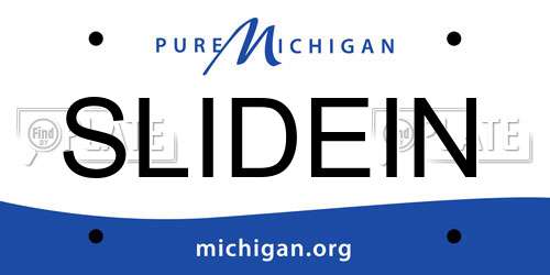 SLIDEIN Michigan License Plate