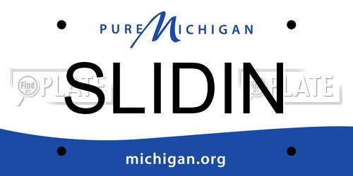 SLIDIN Michigan License Plate
