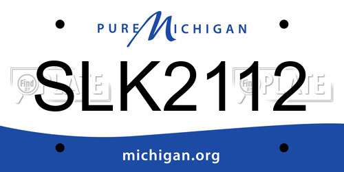 SLK2112 Michigan License Plate