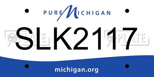 SLK2117 Michigan License Plate