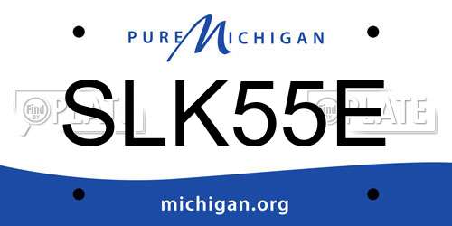 SLK55E Michigan License Plate