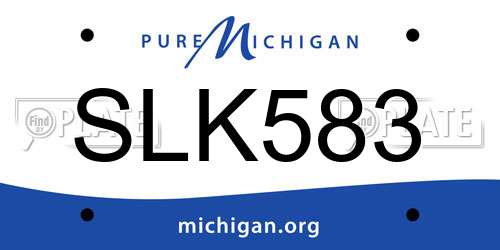 SLK583 Michigan License Plate