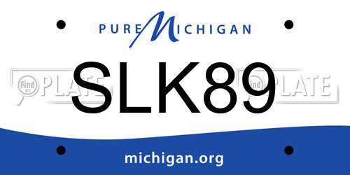 SLK89 Michigan License Plate