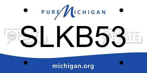 SLKB53 Michigan License Plate