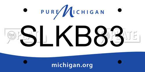 SLKB83 Michigan License Plate