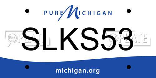 SLKS53 Michigan License Plate