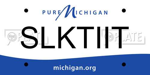 SLKTIIT Michigan License Plate