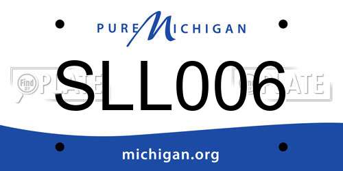SLL006 Michigan License Plate