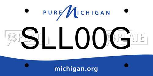 SLL00G Michigan License Plate