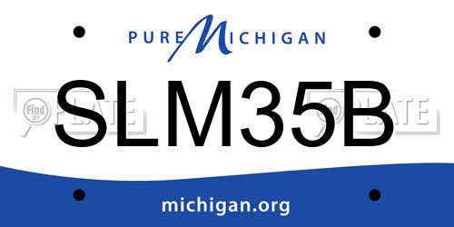 SLM35B Michigan License Plate