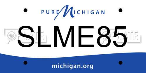 SLME85 Michigan License Plate
