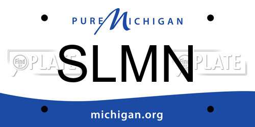 SLMN Michigan License Plate