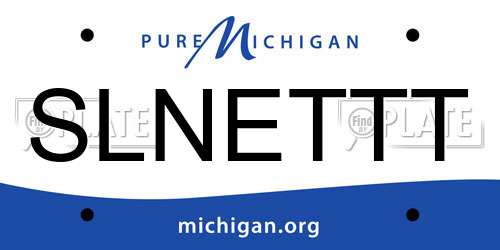 SLNETTT Michigan License Plate
