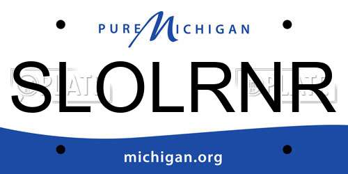 SLOLRNR Michigan License Plate